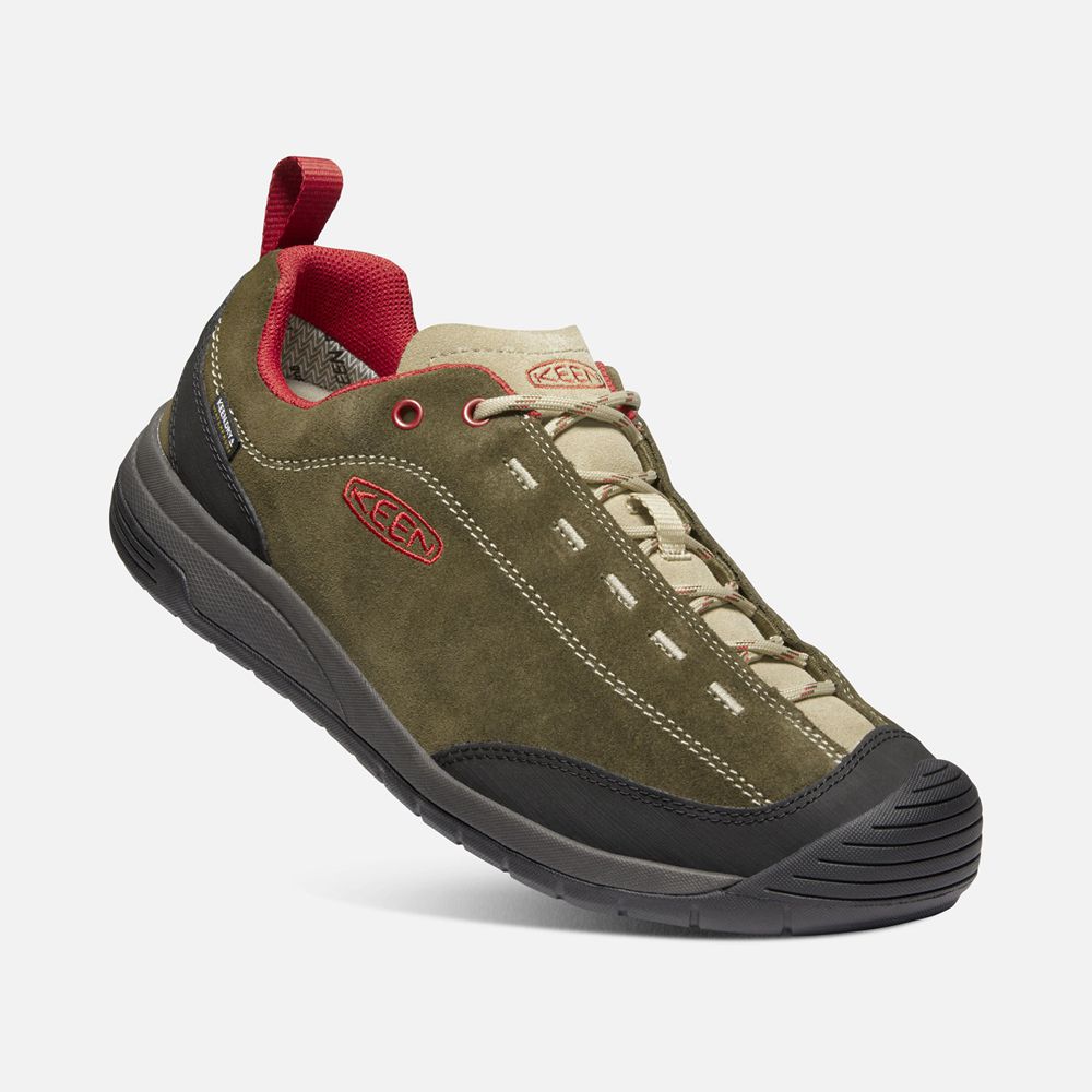 Baskets Keen Homme Vert Olive Foncé | Jasper Ii Waterproof Shoes | HWOFK-4530